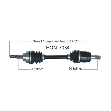 Wide Open OE Replacement CV Axle for HONDA FRONT TRX350FE/FM 2006 HON-7034
